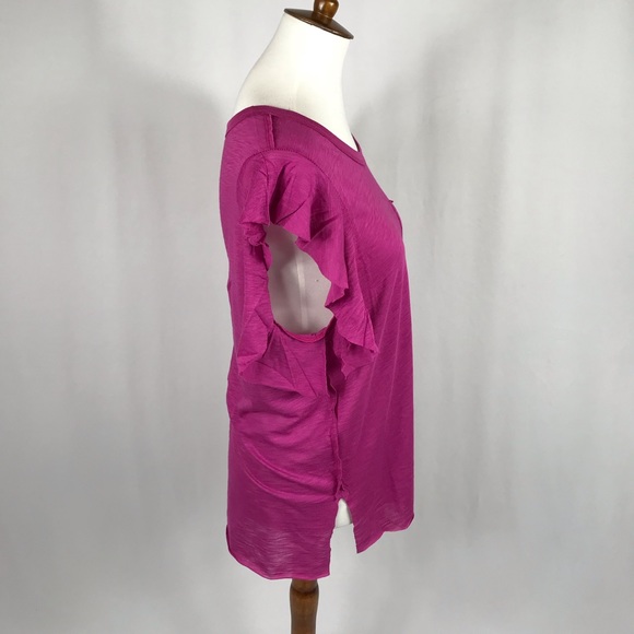 Free People Raspberry So Easy Tee (S) NWT - Picture 4 of 8